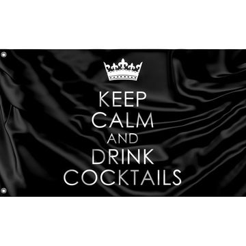 Keep Calm And Drink Cocktails Flag