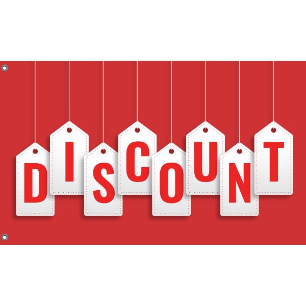 Discount Sign Flag