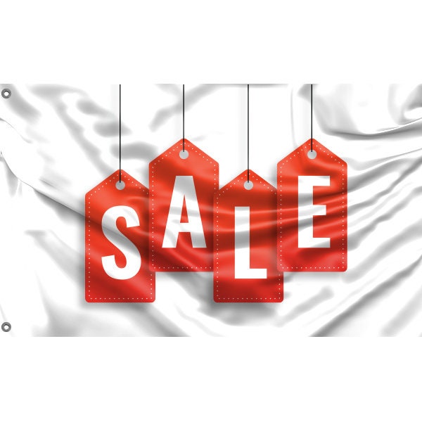 Sale Sign On White Flag - Flag Republic