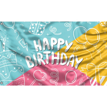 Colorful Happy Birthday Flag - Flag Republic