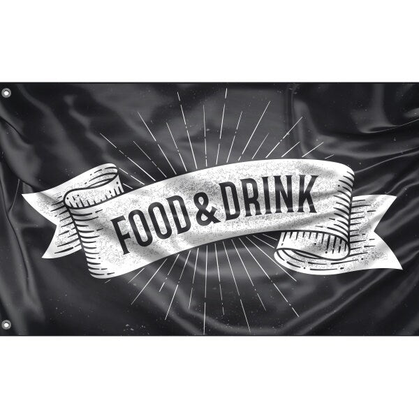 Food And Drink Ribbon Flag