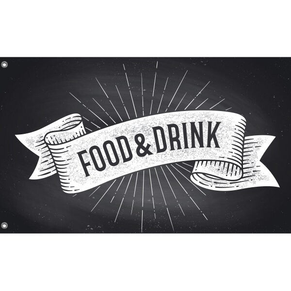 Food And Drink Ribbon Flag