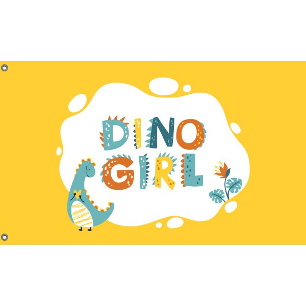 Dino Girl Flag