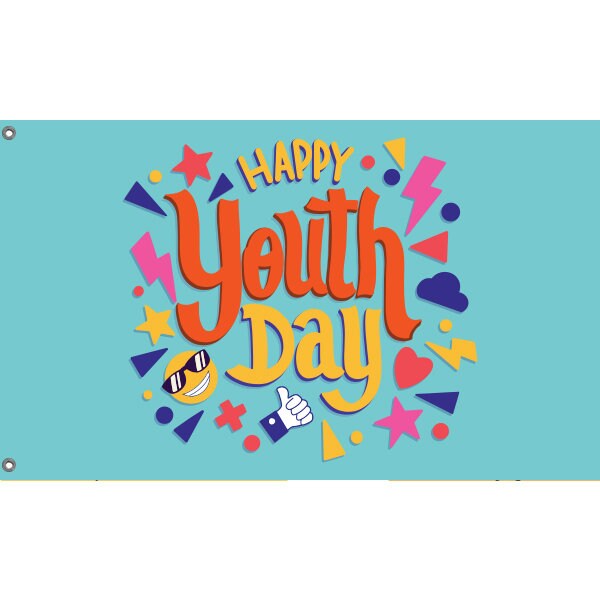 Happy Youth Day Flag