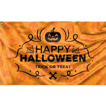 Happy Halloween Trick Or Treat Flag