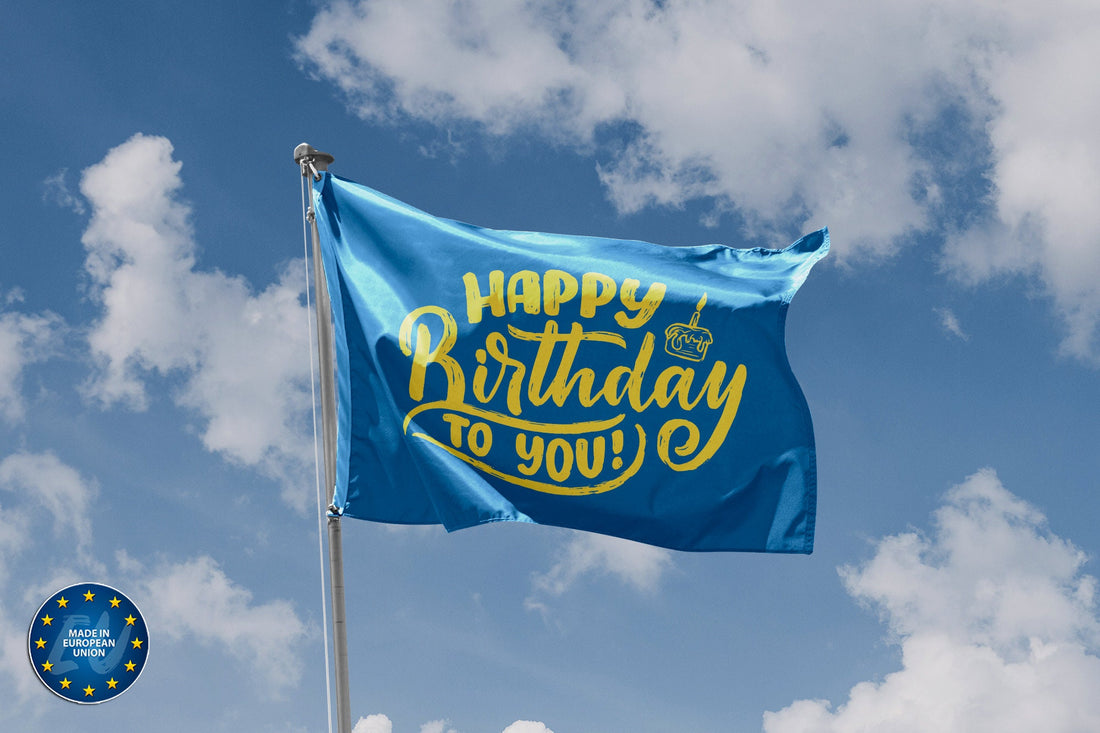 Happy Birthday To You Blue Flag - Flag Republic