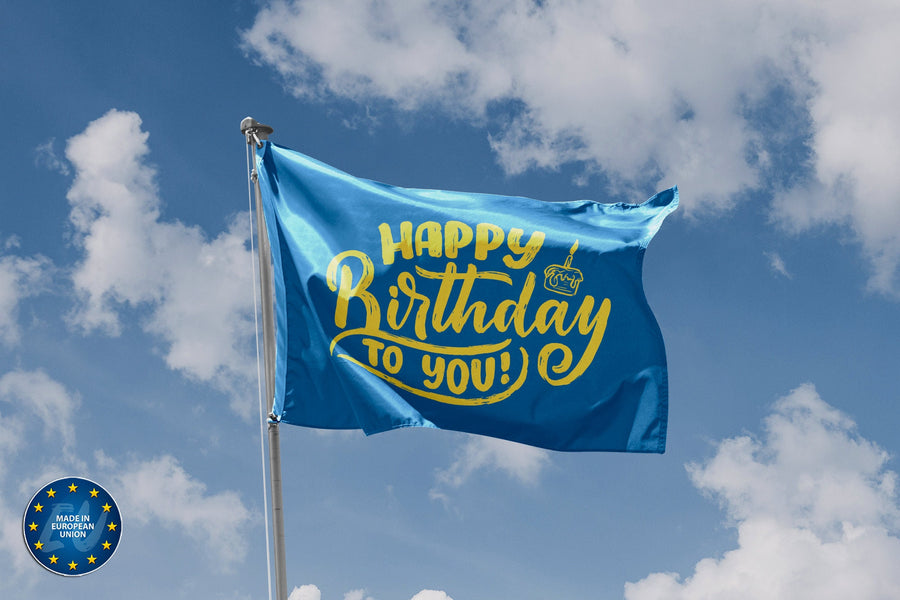 Happy Birthday To You Blue Flag - Flag Republic