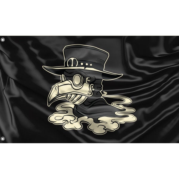 Plague Doctor In Crown Mask Flag - Flag Republic