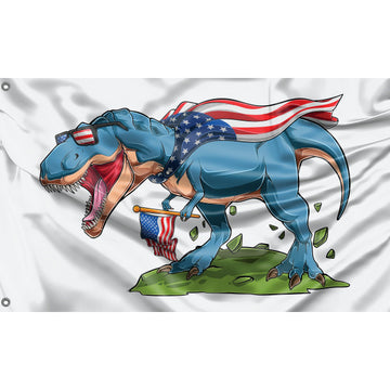 T-Rex Dinosaur With American Flag