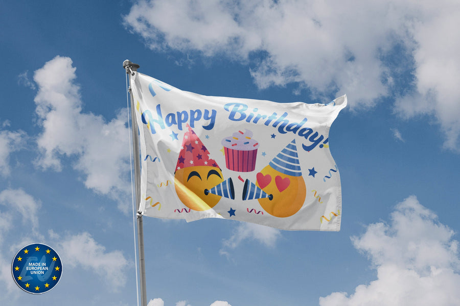 Happy Birthday Emoji Flag - Flag Republic