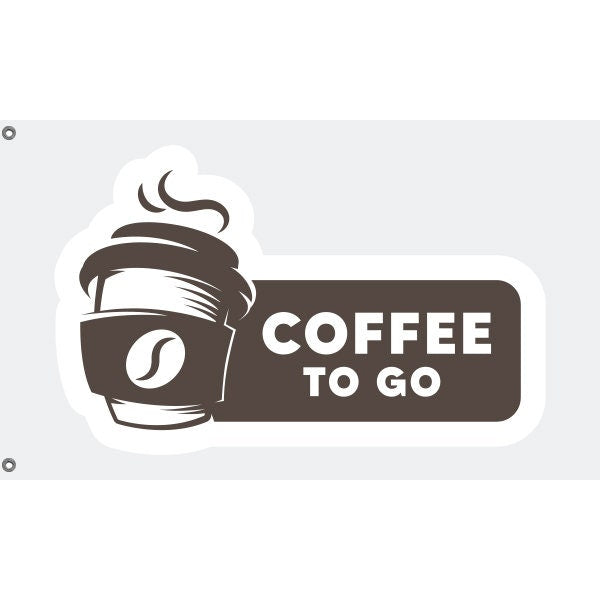 Coffee To Go Sign Flag - Flag Republic