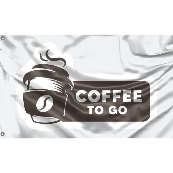 Coffee To Go Sign Flag - Flag Republic