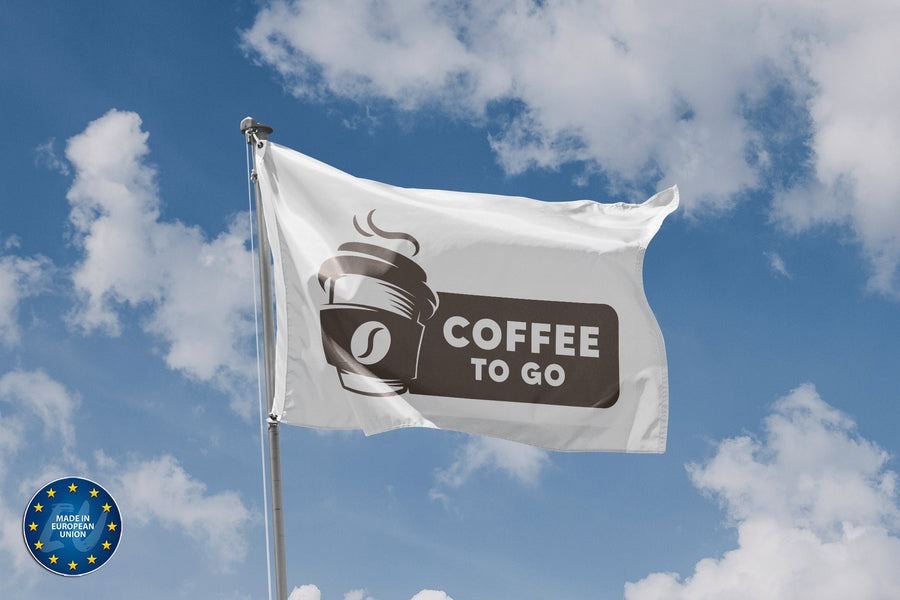 Coffee To Go Sign Flag - Flag Republic