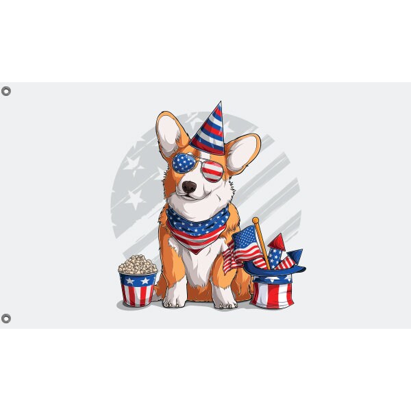 American Corgi Flag - Flag Republic