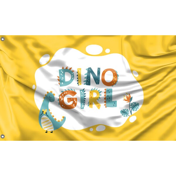 Dino Girl Flag