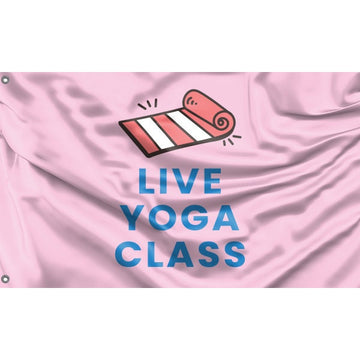 Live Yoga Class Flag