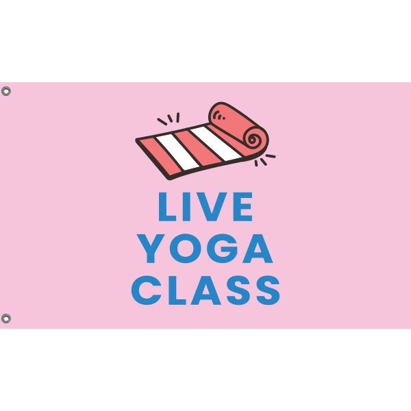 Live Yoga Class Flag