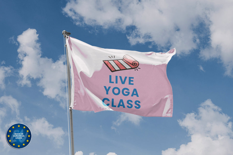 Live Yoga Class Flag