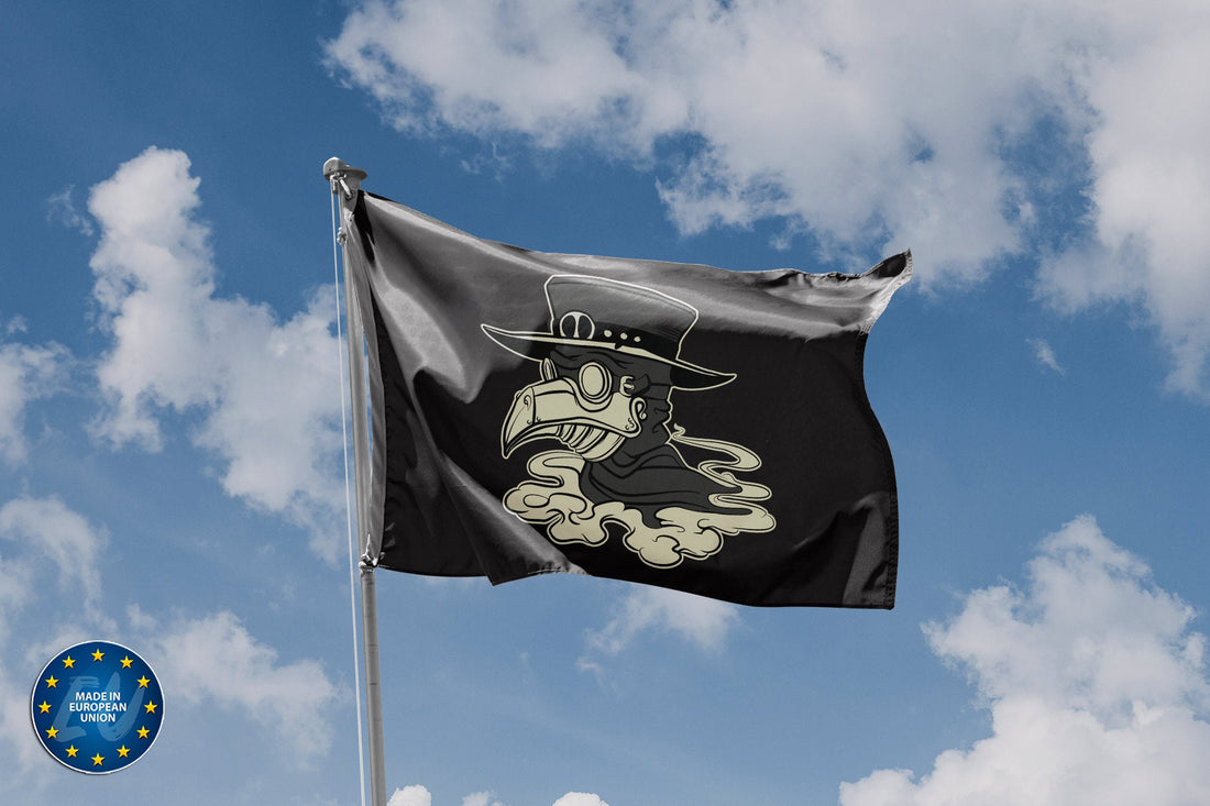 Plague Doctor In Crown Mask Flag - Flag Republic