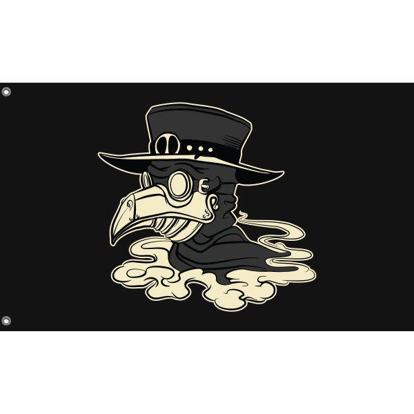 Plague Doctor In Crown Mask Flag - Flag Republic