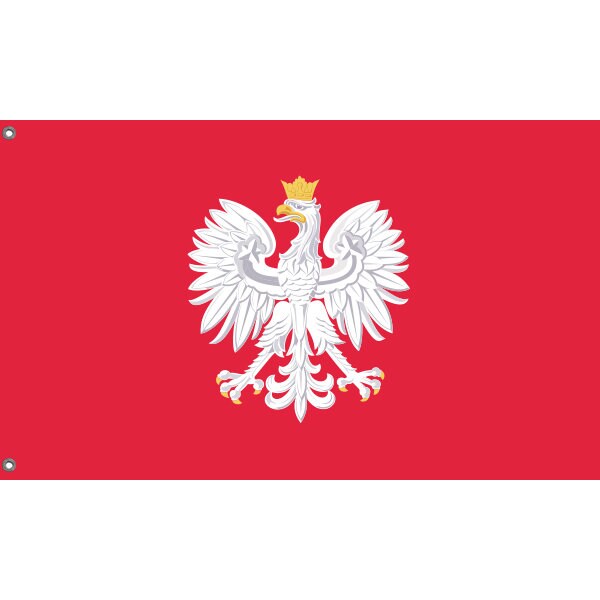 Poland National Emblem Flag - Flag Republic