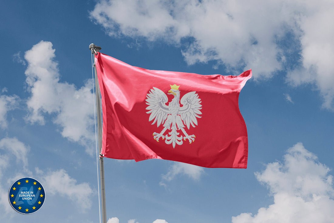 Poland National Emblem Flag - Flag Republic