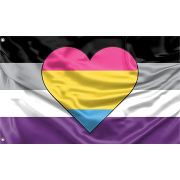 Asexual Panromantic Heart Flag - Flag Republic