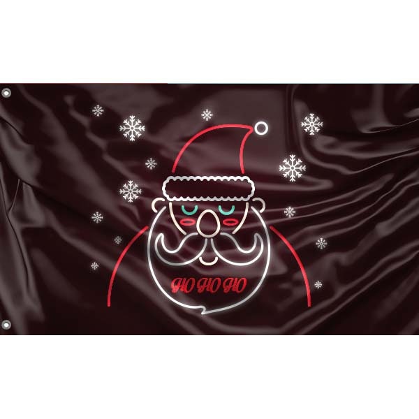 Neon Santa Christmas Flag - Flag Republic