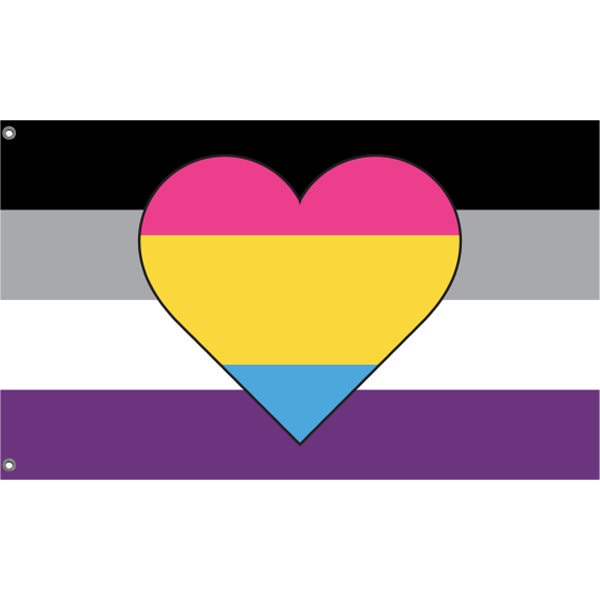 Asexual Panromantic Heart Flag - Flag Republic