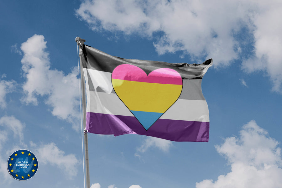 Asexual Panromantic Heart Flag - Flag Republic