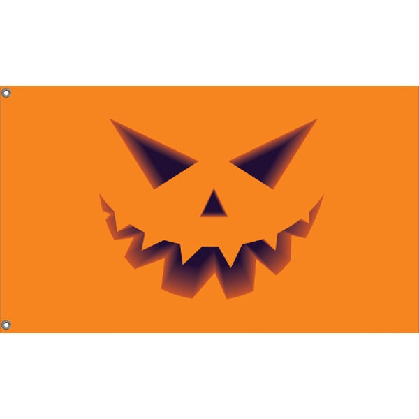 Scary Pumpkin Face Flag - Flag Republic