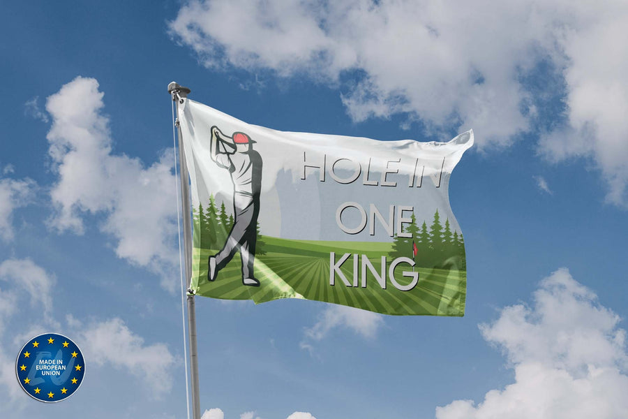 Hole in One King Golf Flag