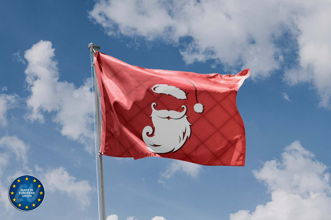 Christmas Santa Beard and Hat Flag