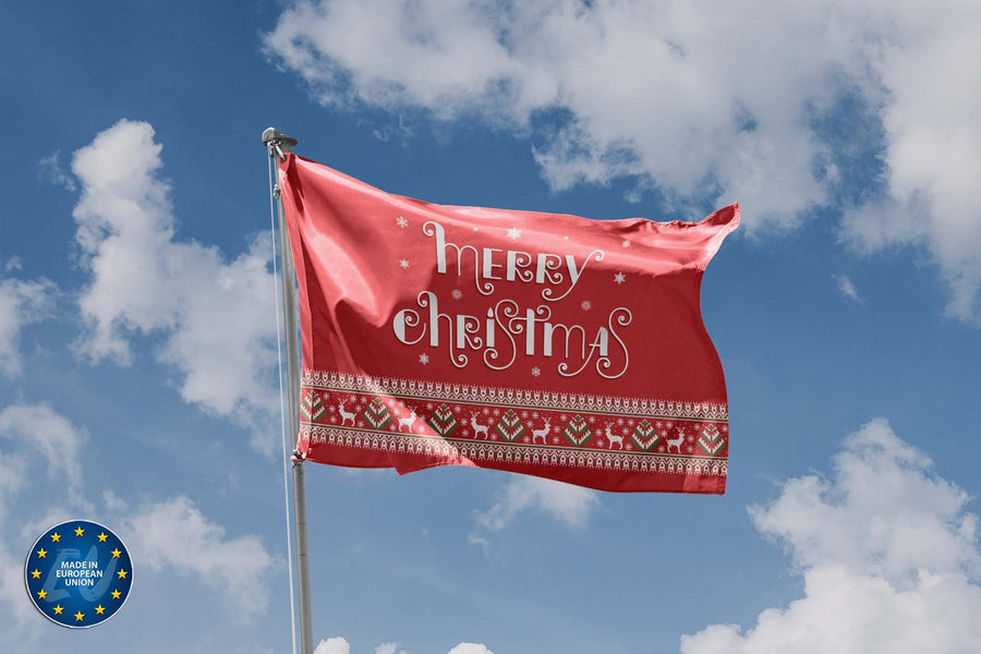 Traditional Merry Christmas Flag - Flag Republic