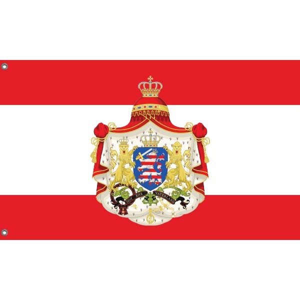 Grand Duchy of Hesse Flag With Crest - Flag Republic