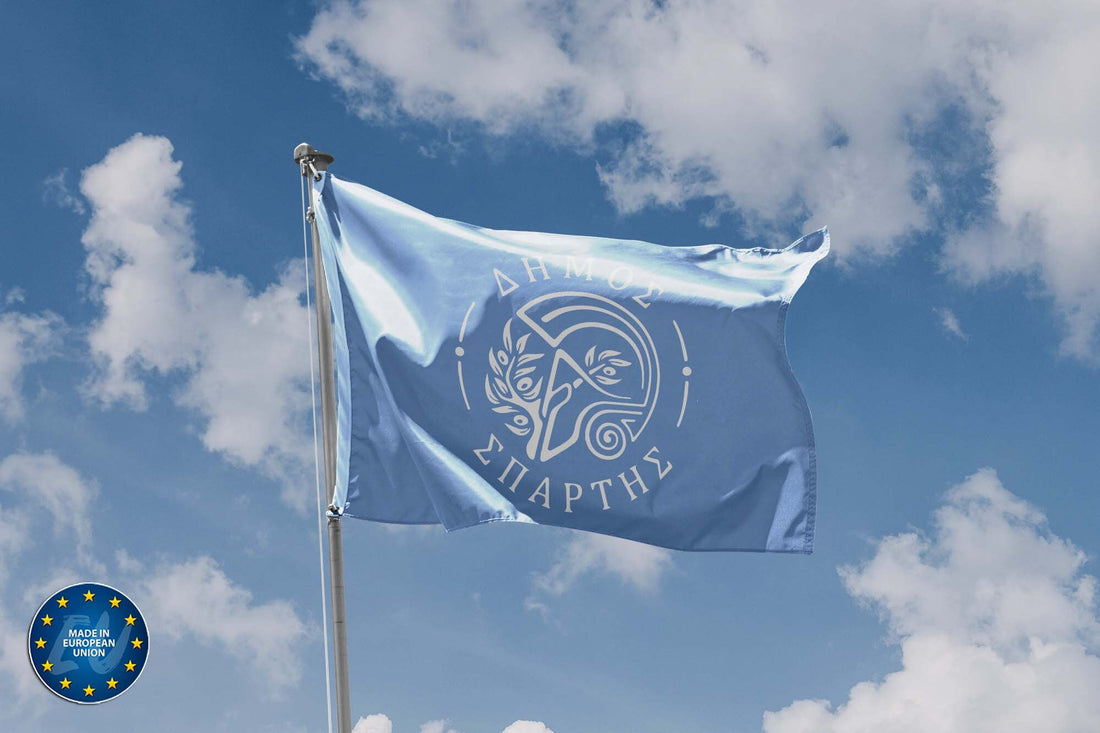 Ancient Sparta Blue Flag