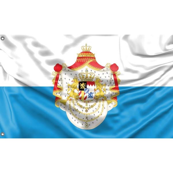 Kingdom of Bavaria Flag with Crest