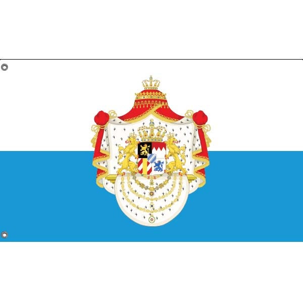 Kingdom of Bavaria Flag with Crest