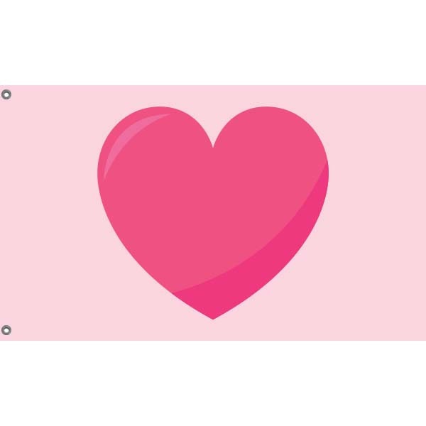 Pink Heart Flag - Flag Republic
