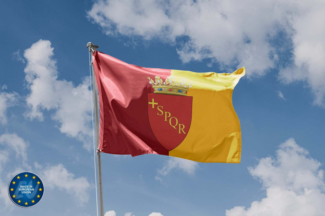 Rome City Flag with Coat of Arms