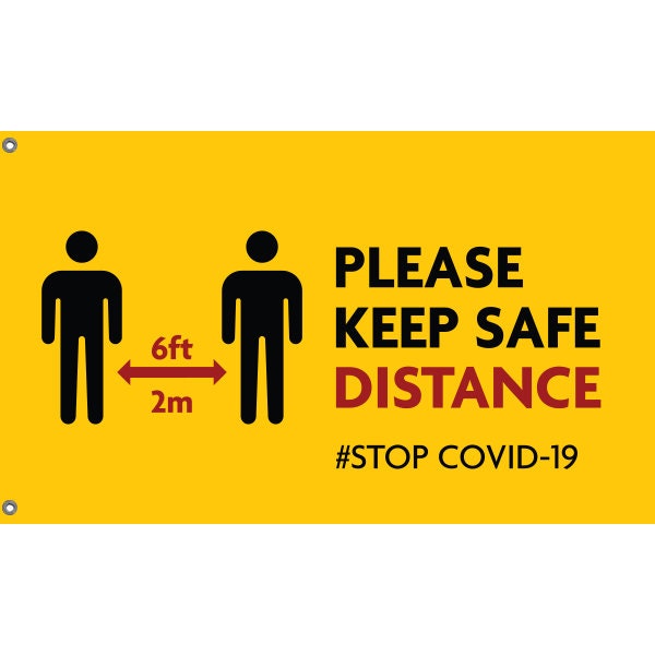 Please Keep Distance Flag - Flag Republic