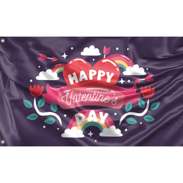 Happy Valentine's Day Flag