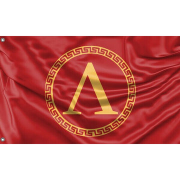 Ancient Style Red Sparta Flag