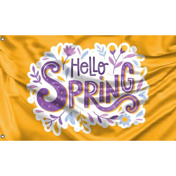 Hello Spring Flag