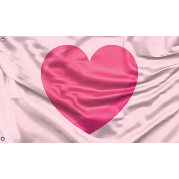 Pink Heart Flag - Flag Republic