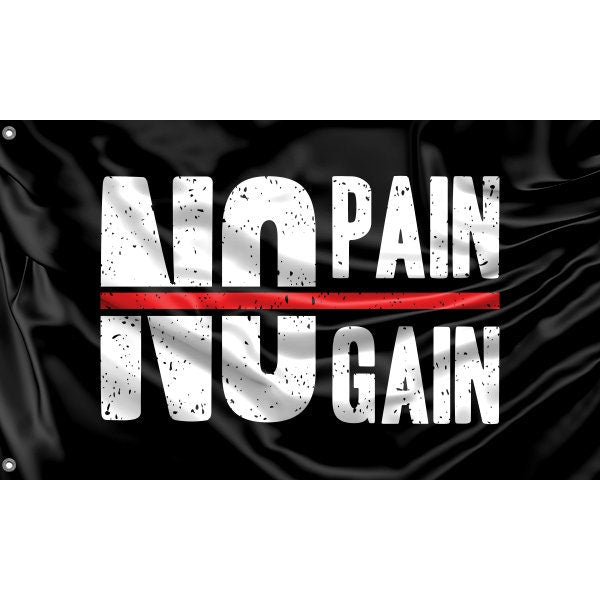 No Pain No Gain Flag - Flag Republic