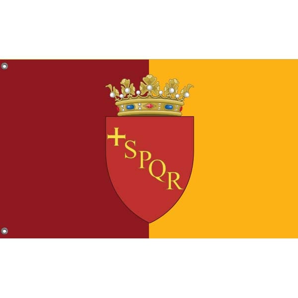 Rome City Flag with Coat of Arms