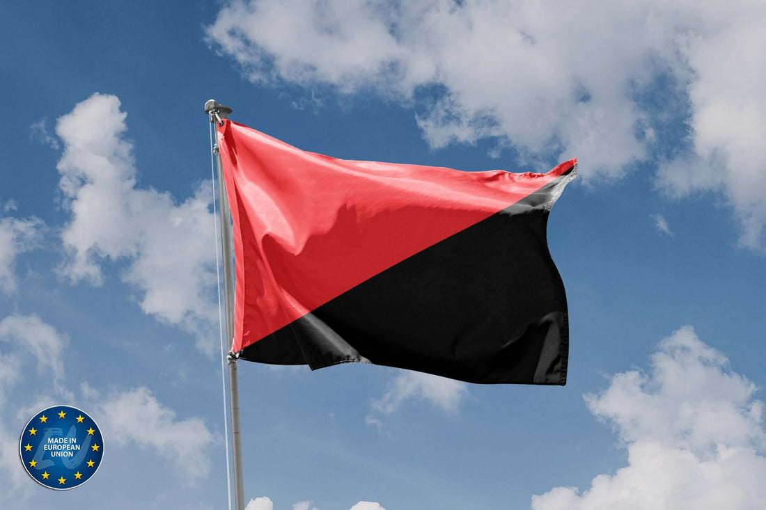 Red and Black Anarchist Flag - Flag Republic