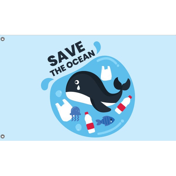 Save The Ocean Flag