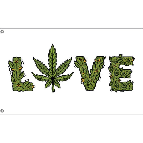 Love Cannabis Flag